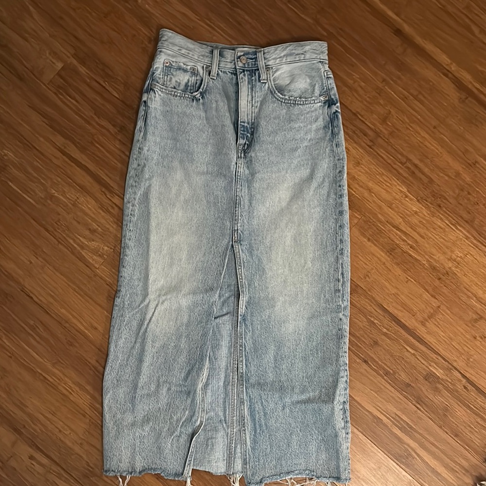 Pistola Long Denim Skirt
